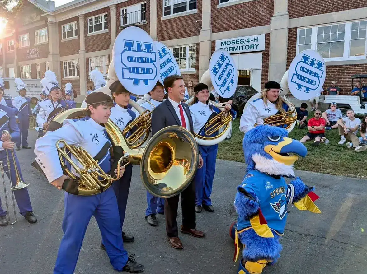 Campaign rally showing community support